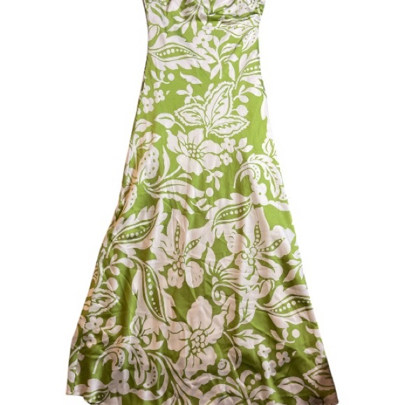 Paper Hearts Strapless Floral Green Dress - Picture 2 of 6